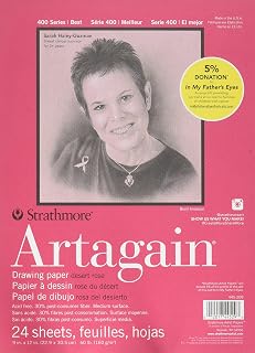 Strathmore 445-209 400 Series Artagain Pad, Desert Rose, 9"x12" Glue Bound, 24 Sheets (Limited Pink Pad)