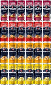 San Pellegrino Sparkling Water Variety- 4 Flavors 24 Pack 6 Cans of Each