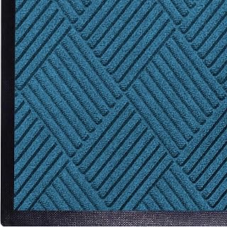 WaterHog Diamond-Pattern Commercial Grade Entrance Mat, Indoor/Outdoor Floor Mat 12.2' Length x 6' Width, Medium Blue by M+A Matting