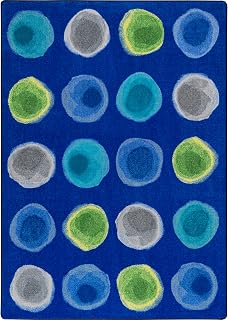 Joy Carpets Watercolor Spots 5'4" x 7'8" Area Rug in Color Marine