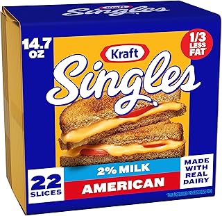 Kraft Singles 22 ct, 2% Pasteurized Cheese Product American, 14.7 oz