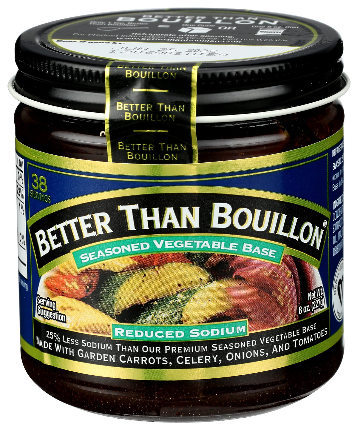 Reduced Sodium Seasoned Vegetable Base by Better Than Bouillon – 8 Ounce (Pack of 1), Model 098308227724