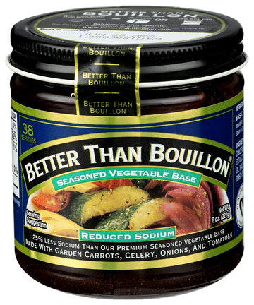 Reduced Sodium Seasoned Vegetable Base by Better Than Bouillon – 8 Ounce (Pack of 1), Model 098308227724
