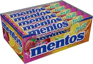 Mento Chewy Mints Fruit - box of 15 rolls, 24 boxes per case
