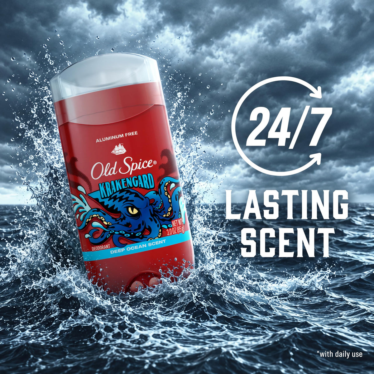 Aluminum Free Deodorant for Men by Old Spice – 3 Ounce (Pack of 2), Pack of 2