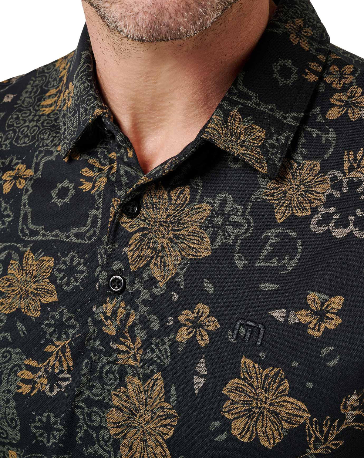 Mens Speaking My Language by TravisMathew – Cotton Blend, Black, Model A42115