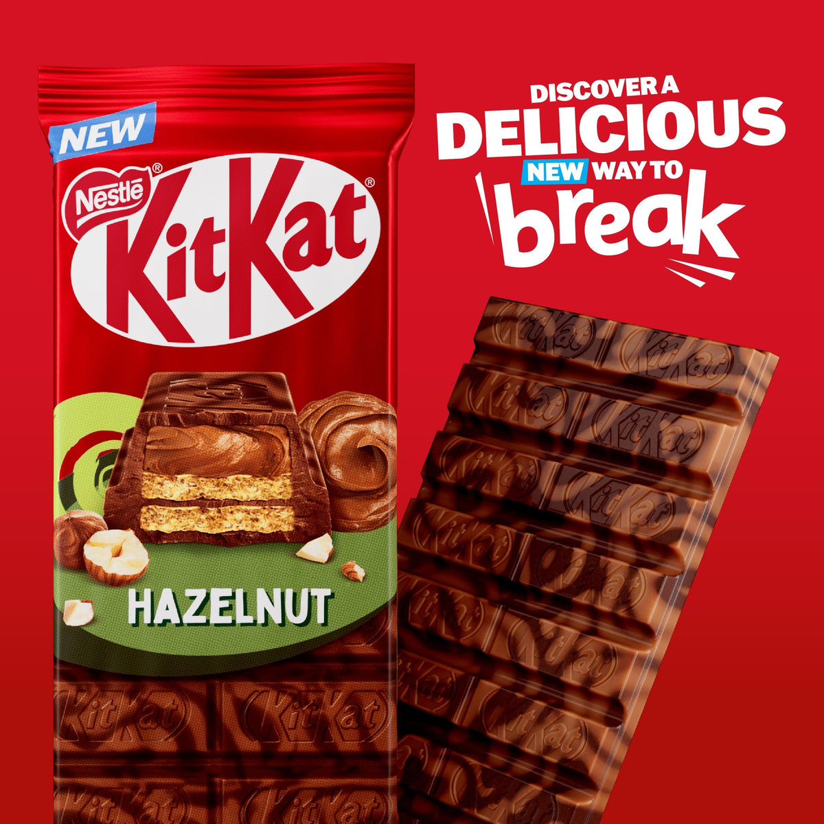 Nestle Hazelnut Sharing Block 99g by Kit Kat – 72mm x 11mm x 152mm, brown, Model 3800020492833