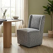 Furniture of America Sorre Modern Fabric Dining Side Chair, Pewter Gray