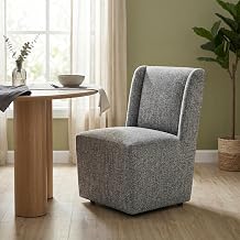 Furniture of America Sorre Modern Fabric Dining Side Chair, Pewter Gray