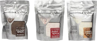Rokz Winter Cocktail Sugars - drink rimmers in Peppermint, Chocolate & Caramel Vanilla, 3 pk