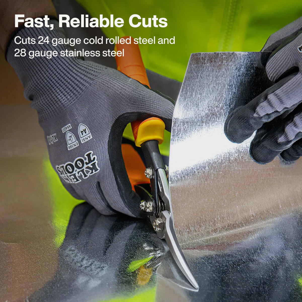 KLEIN TOOLS Long Nose Straight-Cutting / 3 inches / Orange Nippers & Snips