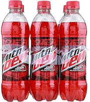 Mountain Dew Code Red Soda, 16.9 oz bottle (6 count)