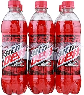 Mountain Dew Code Red Soda, 16.9 oz bottle (6 count)