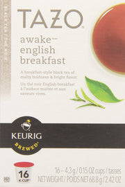 Awake Tea - 16 ct by TAZO – 16 Count (Pack of 1), black, Pack of 16, Model 110823