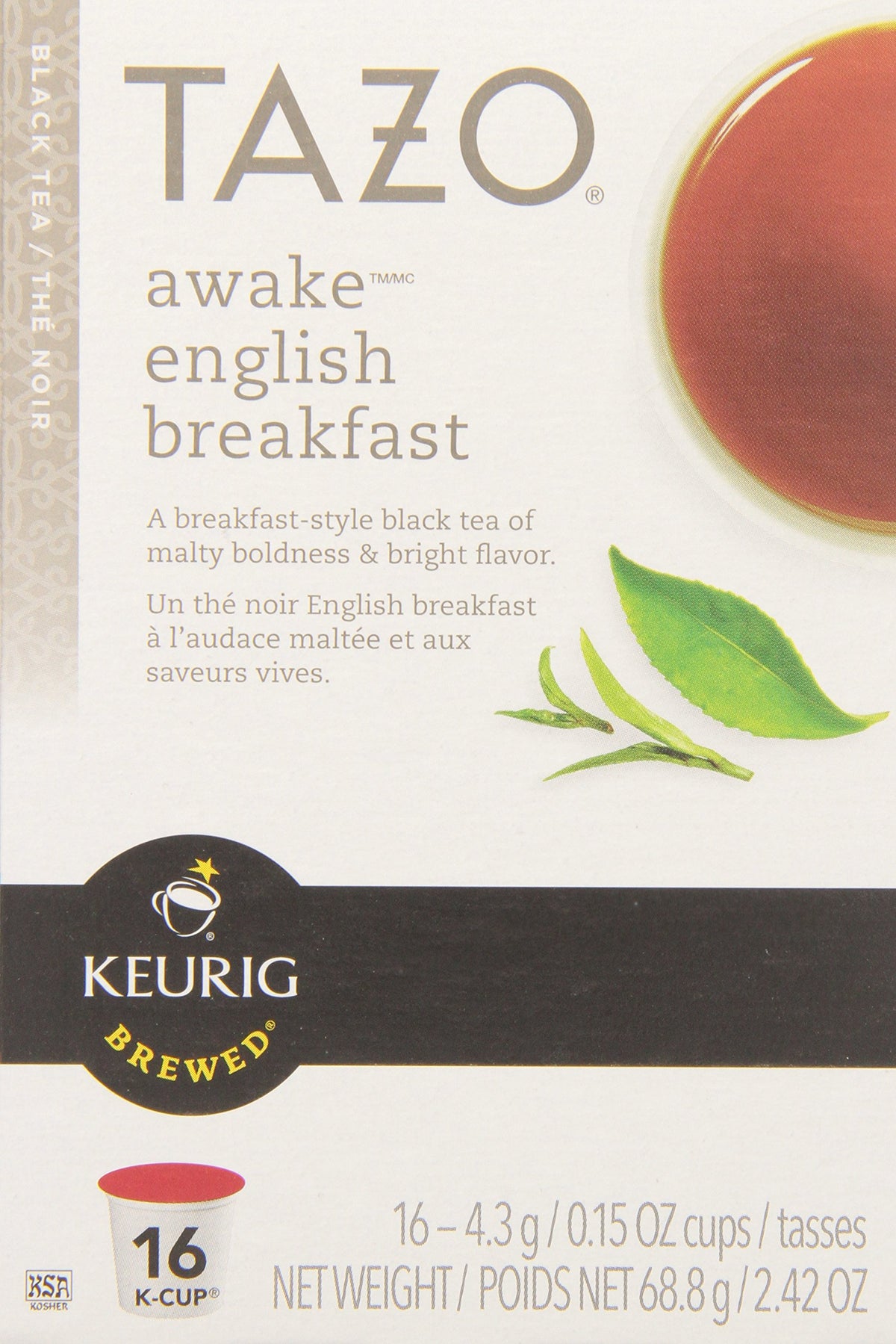 Awake Tea - 16 ct by TAZO – 16 Count (Pack of 1), black, Pack of 16, Model 110823
