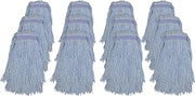Genuine Joe N24B1BCT Blended Colored Yarn Mop, No.24, 12EA/CT, Blue