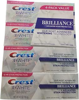 Crest 134691 3D White Brilliance Paste (4 x 4.1 oz), Shape