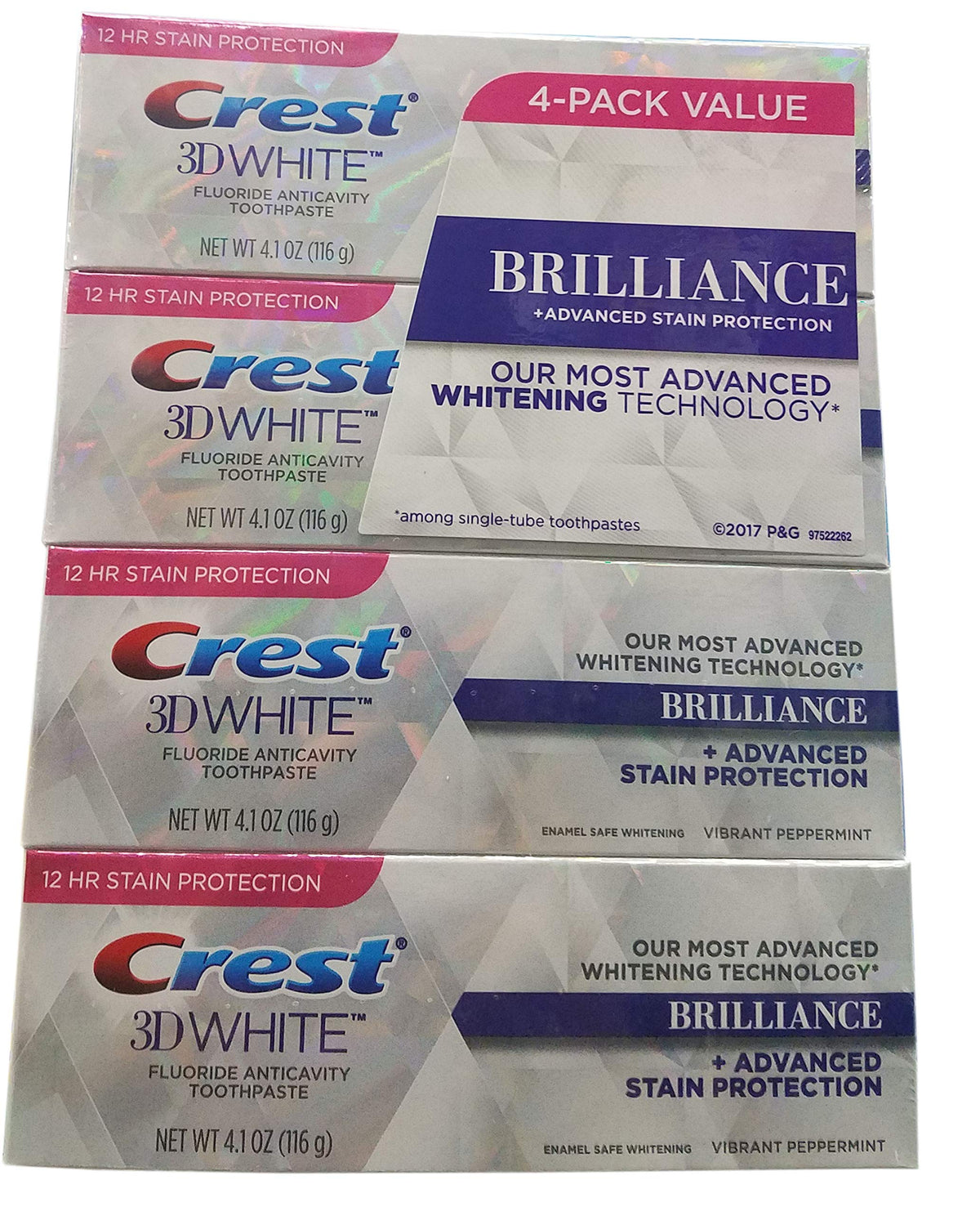 3D White Paste (4 x 4.1 oz) by Crest – White, Model 134691