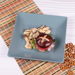Elite Global Solutions D1313SQ-ABY Square Plate, 13" sq. x 1 3/4" h., Melamine, Abyss (Pack of 6)