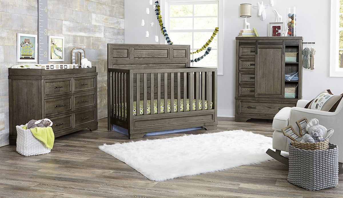 Foundry Full Bed Rails by Westwood Design – Wood, Brushed Pewter, Model FN-BR-2707RR-BPT