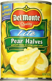 Del Monte Pear Halves, Lite, 15 Ounce (Pack of 12)