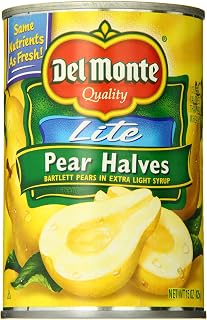 Del Monte Pear Halves, Lite, 15 Ounce (Pack of 12)