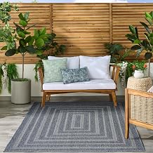 Nourison Home Tulum Denim 5'3" x 7' Area Rug - Easy Clean, Non Shedding, Bed Room, Living Room, Dining Room, Kitchen (5' x 7')