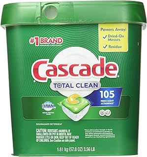 Cascade Total Clean Dishwasher Detergent Fresh 105 Scent ActionPacs Net Wt 57 Ounce