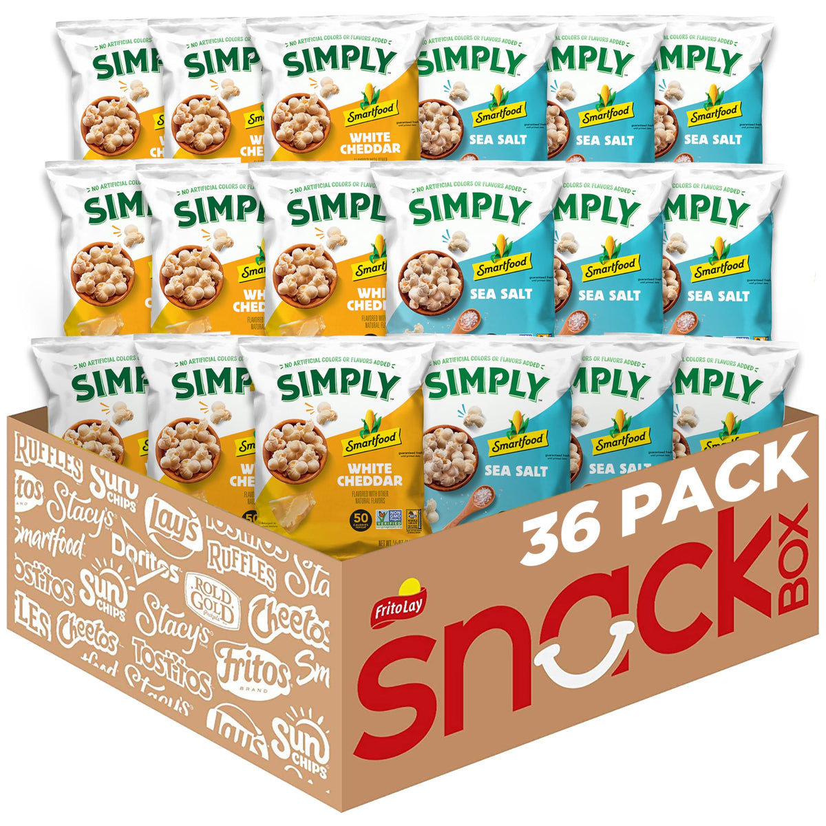 Smartfood Simply Smartfood Variety Pack / 0.5 Ounce (Pack of 36) / 1 Popped