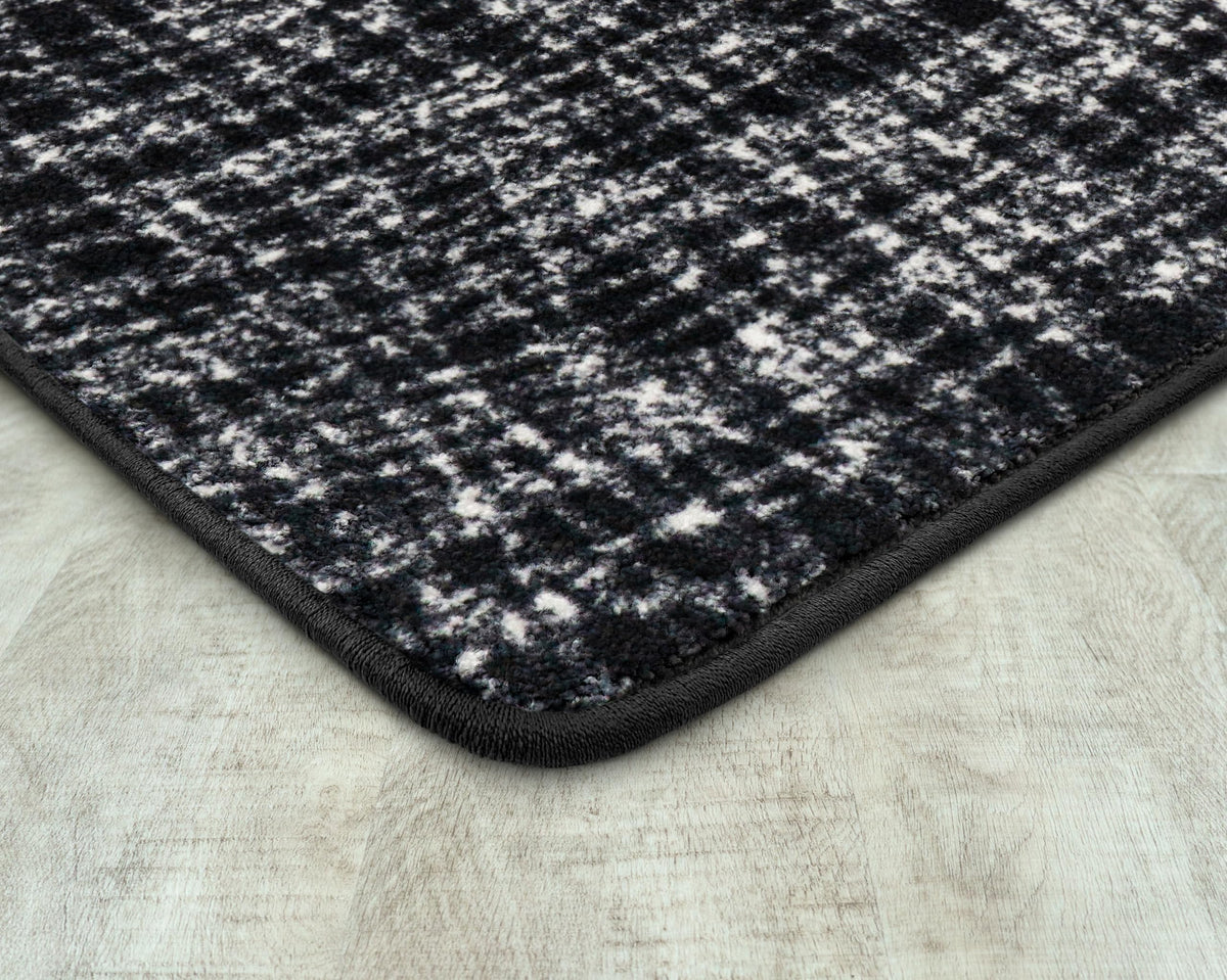 Impressions Crisscross Shadow 7'8" x 10'9" Area Rug by Joy Carpets – 7'8" x 10'9" (Rectangular), Nylon, Black, Model 2165D-04