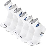 Champion Men's High Quarter Socks – 6-pack Moisture-wicking Athletic Socks With Cushioning & Arch Support (Size 6-12)
