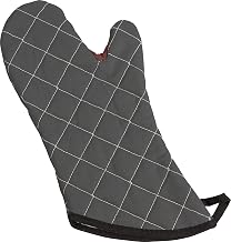 Oven Mitts, San Jamar BestGuard, Professional Grade, 13", Pair, Black | Temperature safe up to 450°F for 15 seconds with Kevlar WebGuard, fire-retardant build, steam insulation and angled cuff