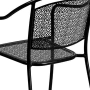 Flash Furniture Black / 35.5" / 4 Round Chairs + Square Table Dining Sets