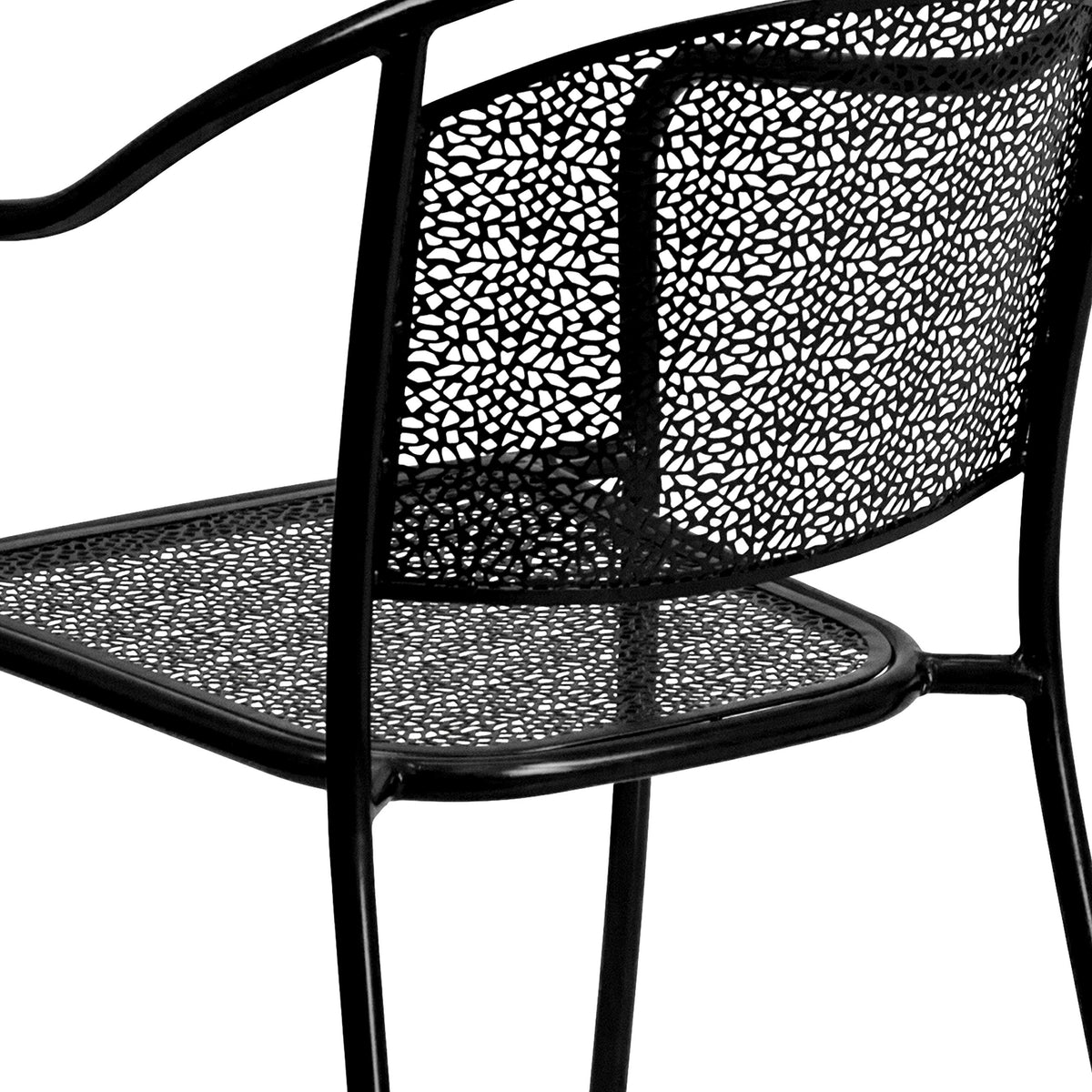 Flash Furniture Black / 35.5" / 4 Round Chairs + Square Table Dining Sets