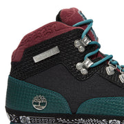 Men's Euro Hiker MID LACE UP BOOT by Timberland – 10.5 Wide, Leather, ReBOTL fabric, Teal Full Grain