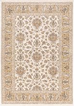 Oriental Weavers Maharaja Area Rug - 5091W - 9'10" x 12'10" - in Ivory/Gold - Vintage Inspired, Stain Resistant, Family and Pet Friendly, Family, Dining, Living Room Rug