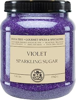 India Tree Ultra Violet Sparkling Sugar, Canister | Shimmery Sugar Sprinkles for Baking and Decorating | 3.4 Lb (Pack of 2)