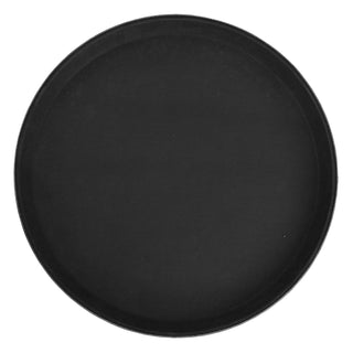 16" Black Round Fiberglass Glass Tray by Winco – 15.9", Plastic, Black, Model TFG-16K