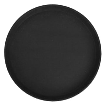 16" Black Round Fiberglass Glass Tray by Winco – 15.9", Plastic, Black, Model TFG-16K