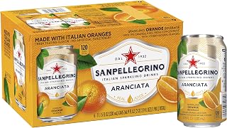 San Pellegrino Sanpellegrino, Orange Italian Sparkling Drinks, 11.15 Fl Oz Cans, 6 Pack