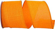 Reliant Ribbon 92573W-058-40F Everyday Linen Value Wired Edge Ribbon, 2-1/2 Inch X 10 Yards, Orange