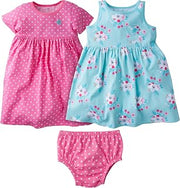 Gerber baby-girls 3-piece Dress and Bloomer Set