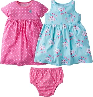 Gerber baby-girls 3-piece Dress and Bloomer Set
