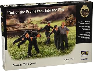 Masterbox Master Box German Tank Crew Kursk 1943 Out of the Frying Pan into the Fire (5) Figure Model Building Kits (1:35 Scale)