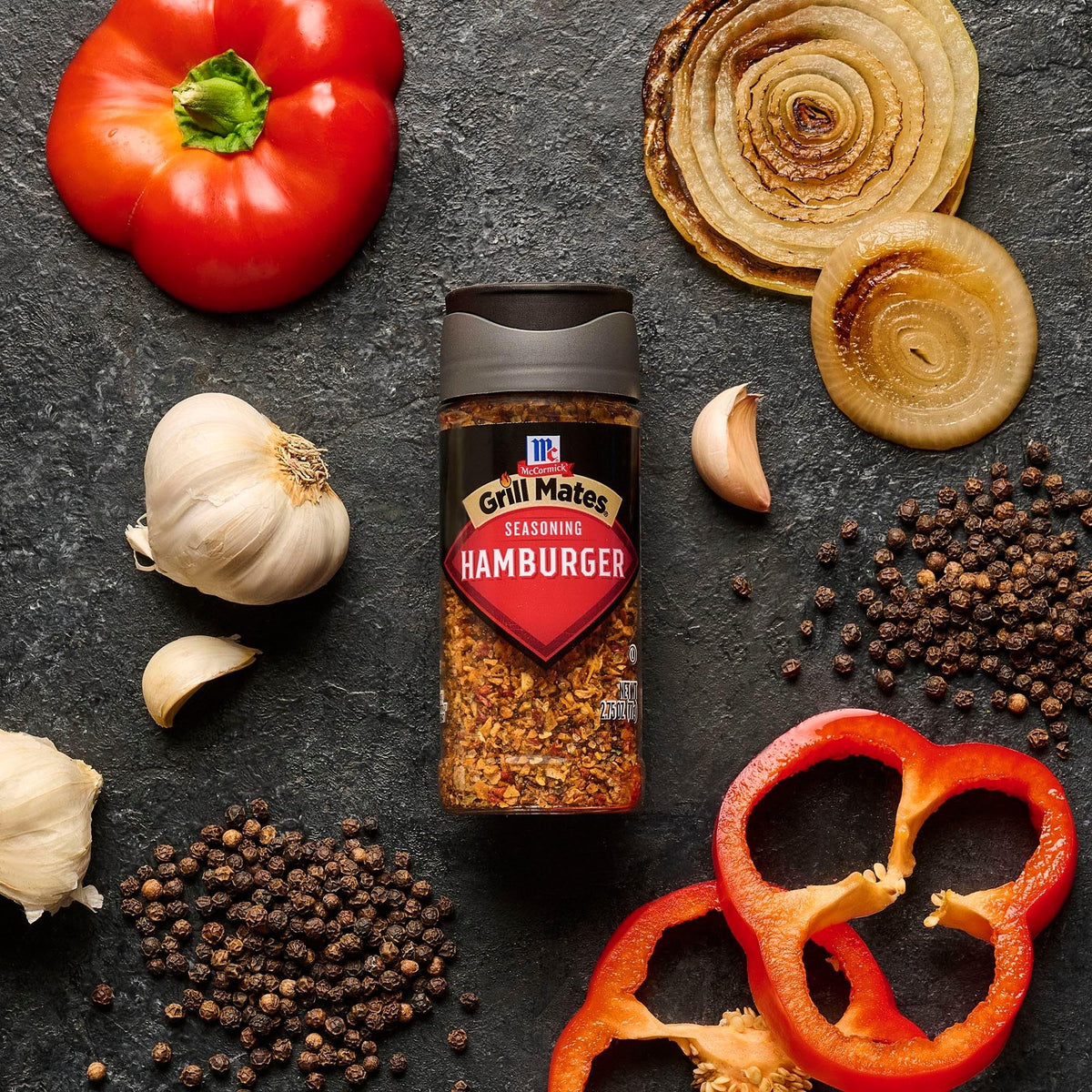 McCormick Hamburger Seasoning by Grill Mates – 2.75 Ounce (Pack of 1), Model 052100142593