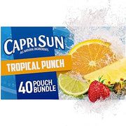 Capri Sun Juice, 40 ct Pack Tropical Punch, 4 Boxes of 10 Pouches