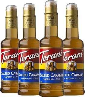 Torani Salted Caramel Flavored Drink Syrup, 12.7 fl oz, 4 Pack