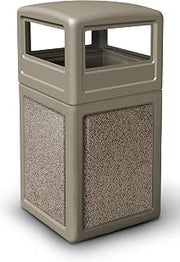 Commercial Zone 42 Gallon StoneTec Panel with Dome Lid Color: Beige with Riverstone