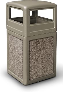 Commercial Zone 42 Gallon StoneTec Panel with Dome Lid Color: Beige with Riverstone