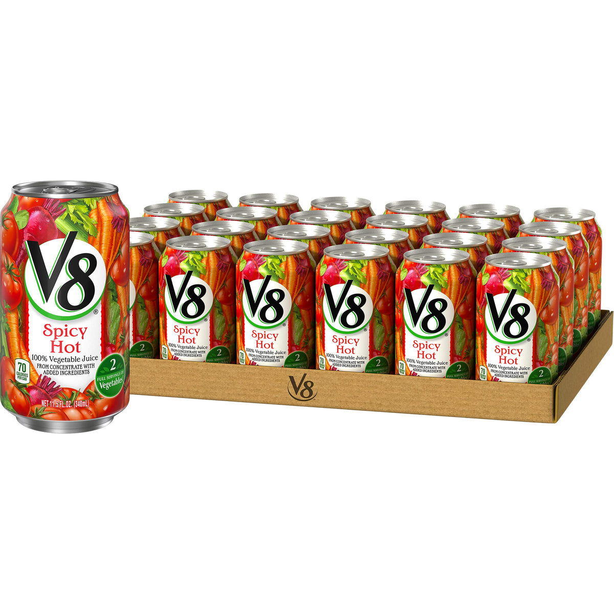 Spicy Hot 100% Vegetable Juice by V8 – 11.5 Ounce